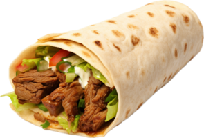 ai generado shawarma emparedado png