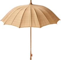 AI generated straw beach umbrella png