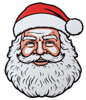 ai generado Papa Noel Navidad en transparente antecedentes png