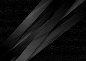 Black glossy smooth stripes abstract geometric background vector