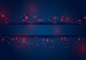 Purple shiny sparkling particles on dark blue background vector