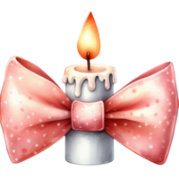 AI generated Candle Bow Gift Anniversary AI Generative png