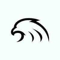águila cabeza sencillo vector logo diseño