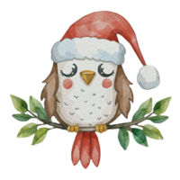 ai gegenereerd Boheems brand gevleugeld vogel schattig gelukkig slijtage een de kerstman hoed ai generatief png