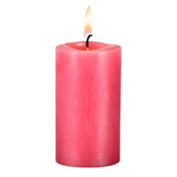 AI generated Pink burning candle. png