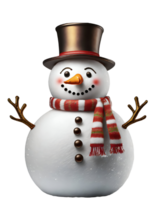 ai gerado 3d fofa desenho animado boneco de neve . png