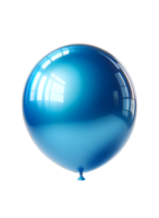 AI generated Blue glossy balloon. png