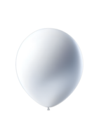 AI generated White matte party balloon. png