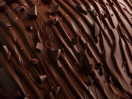 AI generated close up abstract chocolate background photo