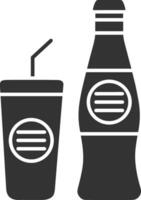 Bottle drink icon symbol vector image. Illustration of the drink water bottle glass design image