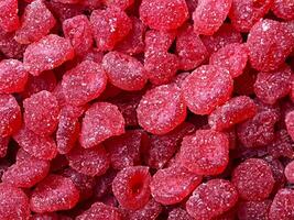 red sweet candies as background photo