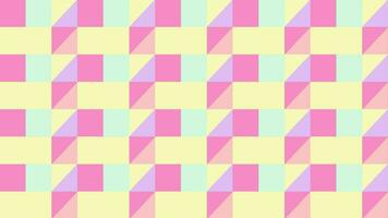 Colorful seamless pattern with abstract various geometrical shapes background video