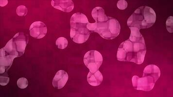 Magenta red color floating liquid moving upside minimal background video