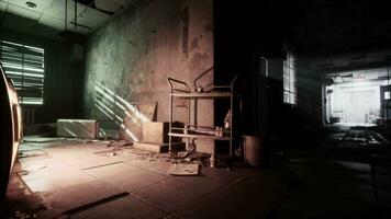 ospedale rovine nel un abbandonato edificio video