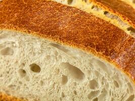 fresh baked bread, close up photo