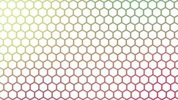 futurista colorida superfície hexágonos azulejos. na moda simples e mínimo geométrico hexágono fundo video