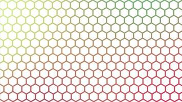Futuristic Colorful surface hexagons tiles. Trendy simple and minimal geometrical hexagon background video