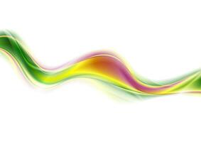 Abstract blurred colorful wave on white background photo