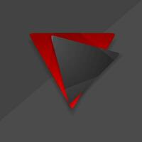 Abstract red black triangle shapes logo photo