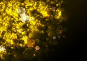 Golden festive abstract luminous Christmas particles photo