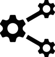 Gear setting symbol icon vector image. Illustration of the industrial wheel mechine mechanism design image