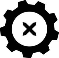 Gear setting symbol icon vector image. Illustration of the industrial wheel mechine mechanism design image