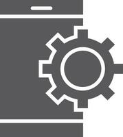 Gear setting symbol icon vector image. Illustration of the industrial wheel mechine mechanism design image