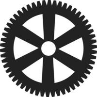 Gear setting symbol icon vector image. Illustration of the industrial wheel mechine mechanism design image