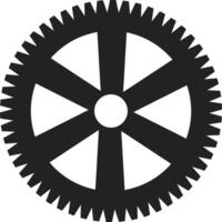 Gear setting symbol icon vector image. Illustration of the industrial wheel mechine mechanism design image