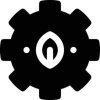 Gear setting symbol icon vector image. Illustration of the industrial wheel mechine mechanism design image