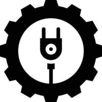 Gear setting symbol icon vector image. Illustration of the industrial wheel mechine mechanism design image