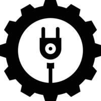 Gear setting symbol icon vector image. Illustration of the industrial wheel mechine mechanism design image