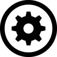 Gear setting symbol icon vector image. Illustration of the industrial wheel mechine mechanism design image