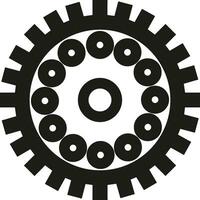 Gear setting symbol icon vector image. Illustration of the industrial wheel mechine mechanism design image