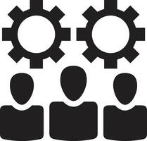 Gear setting symbol icon vector image. Illustration of the industrial wheel mechine mechanism design image
