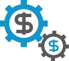 Gear setting symbol icon vector image. Illustration of the industrial wheel mechine mechanism design image