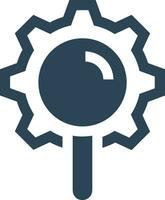 Gear setting symbol icon vector image. Illustration of the industrial wheel mechine mechanism design image