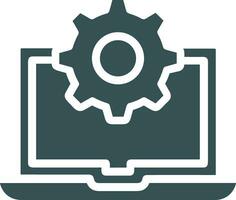 Gear setting symbol icon vector image. Illustration of the industrial wheel mechine mechanism design image