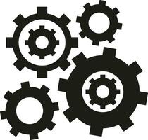 Gear setting symbol icon vector image. Illustration of the industrial wheel mechine mechanism design image