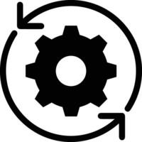 Gear setting symbol icon vector image. Illustration of the industrial wheel mechine mechanism design image