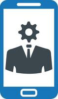 Gear setting symbol icon vector image. Illustration of the industrial wheel mechine mechanism design image