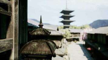 Japan cityscape in tample historic district video