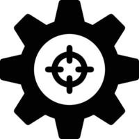 Gear setting symbol icon vector image. Illustration of the industrial wheel mechine mechanism design image