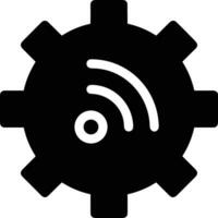 Gear setting symbol icon vector image. Illustration of the industrial wheel mechine mechanism design image