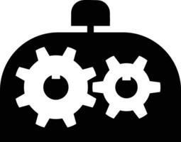 Gear setting symbol icon vector image. Illustration of the industrial wheel mechine mechanism design image