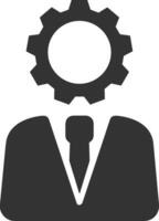 Gear setting symbol icon vector image. Illustration of the industrial wheel mechine mechanism design image