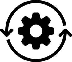 Gear setting symbol icon vector image. Illustration of the industrial wheel mechine mechanism design image