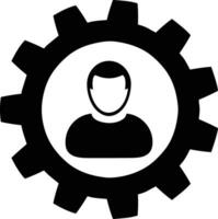 Gear setting symbol icon vector image. Illustration of the industrial wheel mechine mechanism design image