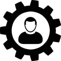 Gear setting symbol icon vector image. Illustration of the industrial wheel mechine mechanism design image