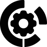 Gear setting symbol icon vector image. Illustration of the industrial wheel mechine mechanism design image